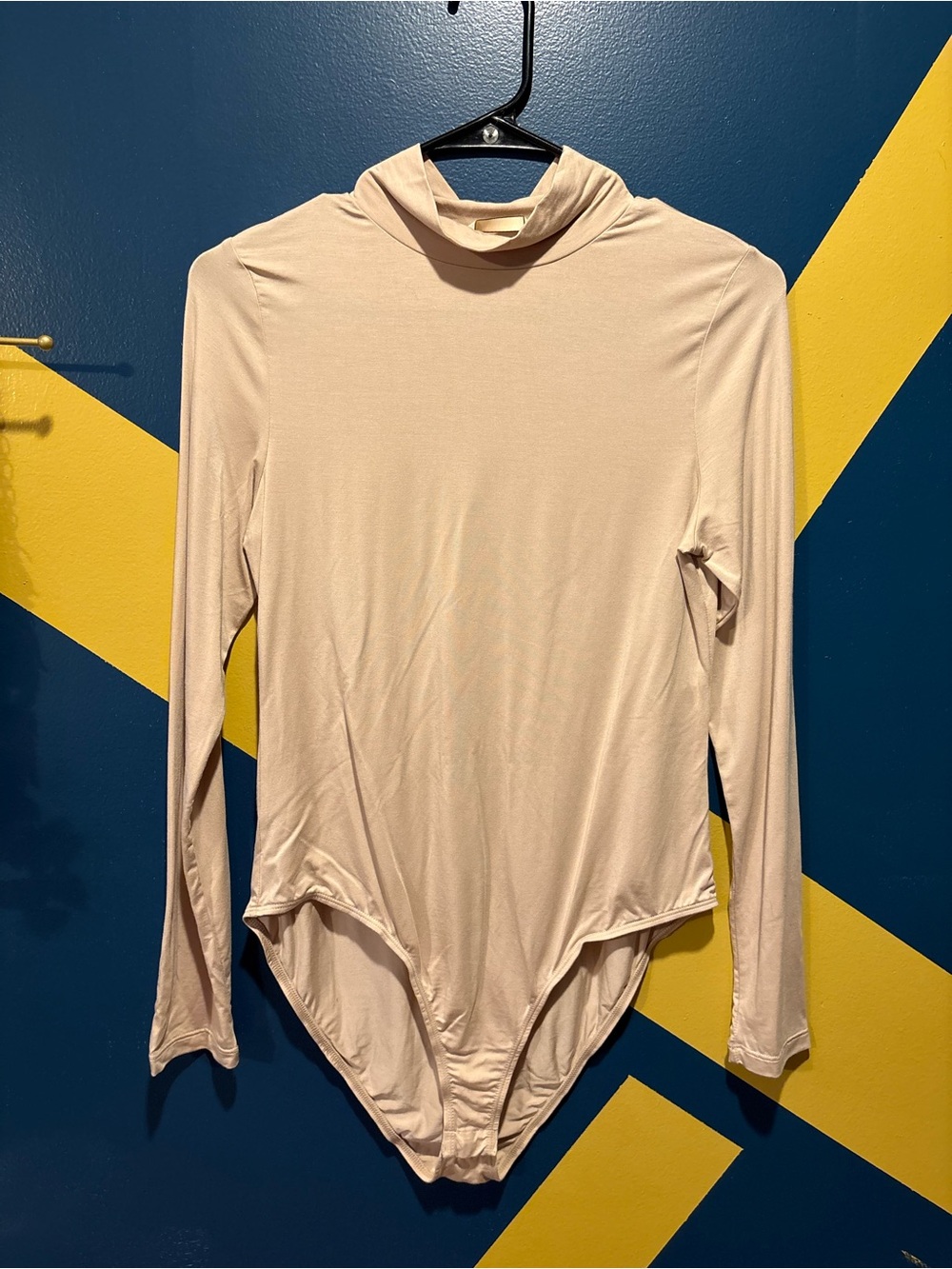 InLyric Nude Mock Neck Long Sleeve Bodysuit NWOT
